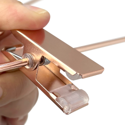 10 stk Roseguld metalbjle 42cm m/stang og clips