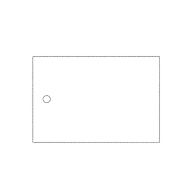 1000stk Kartonmrker hvid, 32x48mm