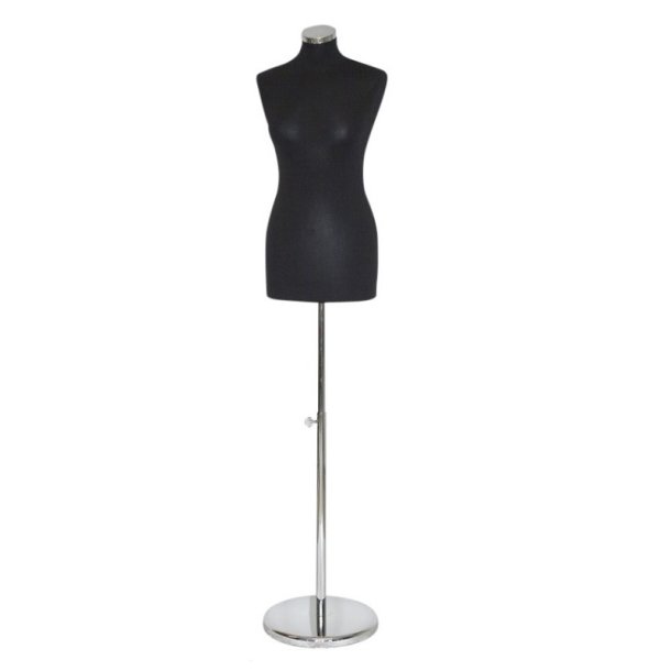 Dame gine med rund fod og flad top i chrom