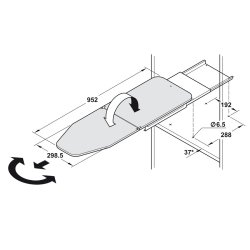 Strygebr�t t/montering p� hylde